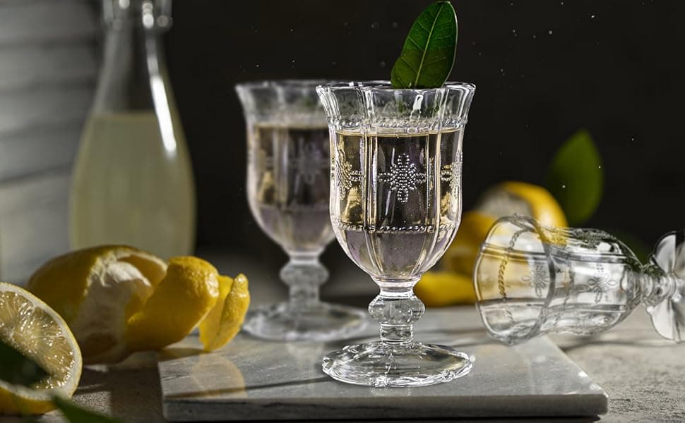 Glass — Short, Embossed (8 pcs)